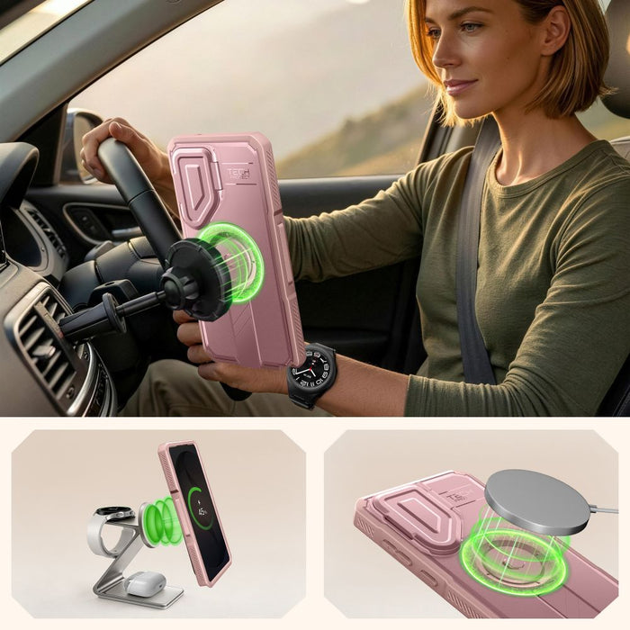 Tech-Protect Kevlar MagSafe 2-Set Case for Samsung Galaxy S26 Ultra - Pink