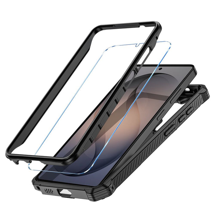 Tech-Protect MagBlast MagSafe Case + Tempered Glass 2-Pack for Samsung Galaxy S26 Ultra - Black and Orange