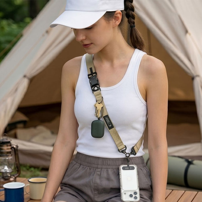 Tech-Protect C9S Rope Crossbody Phone Lanyard - Beige