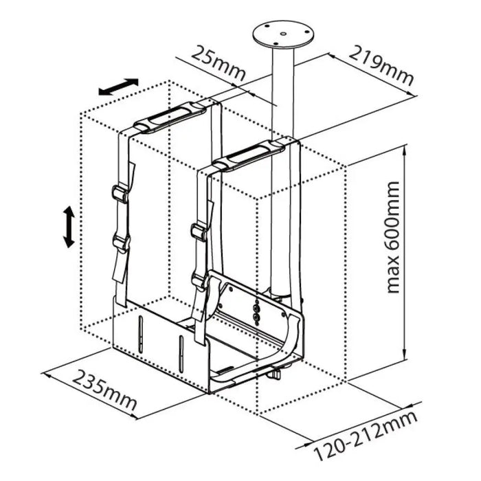Techly ICA-CS 63 CPU holder Desk-mounted CPU holder Black - MountsKOM-UCH<<<ComputersKOM<<<ActionPL