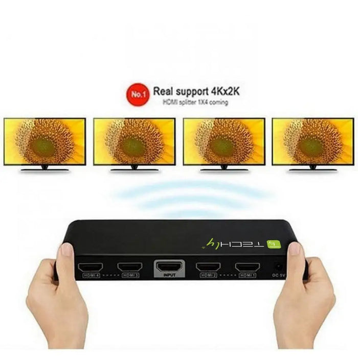 Techly Splitter HDMI 4 way 4K*2K IDATA HDMI-4K4 - Switches and splittersPER-SPL<<<Input / Output DevicesPER<<<ActionPL