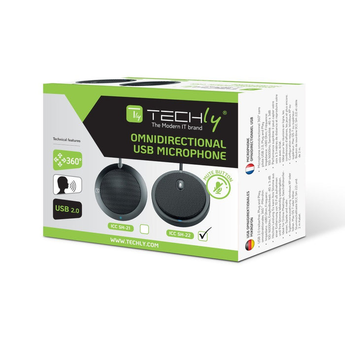 Techly ICC SH-22 microphone Black Conference microphone
