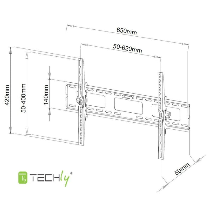 Techly 40-65" Wall Bracket for LED LCD TV Tilt" ICA-PLB 131L