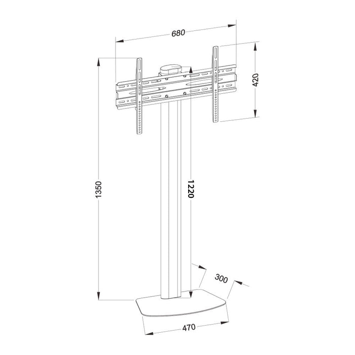 Techly ICA-TR27 TV mount 139.7 cm (55") Black