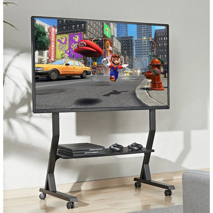 Techly Floor Stand with Shelf for 45-90" LCD/LED/Plasma TV