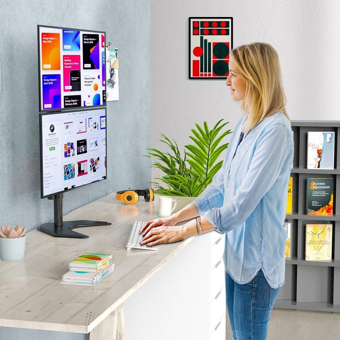 Techly ICA-LCD 2520V monitor mount / stand 68.6 cm (27") Desk Black