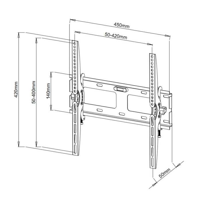 Techly 23-55" Wall Bracket for LED LCD TV Tilting" ICA-PLB 131M