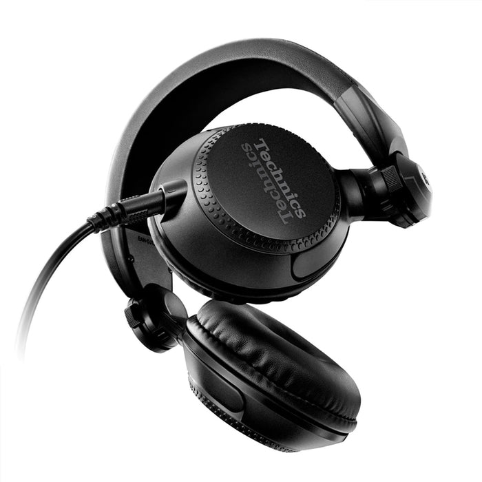 TECHNICS Over Ear Professional DJ Wired Headphone 270o Swivel Housing and Locking Detachable Cord with Lightweight Foldable Sleek