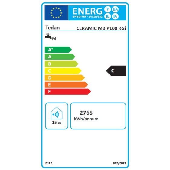 Boiler TEDAN Ceramic inox 100 liters, 2kw