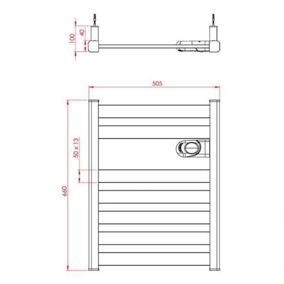 Electric bath tub TEDAN Zinnia Anthracite 500 W, 505x660 mm