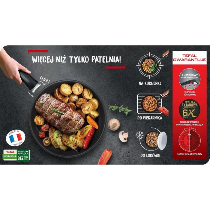 TEFAL Ingenio Unlimited 26 cm wok frying pan L7637732 - Non-electric pots / pansAGD-GAR<<<Home Appliance