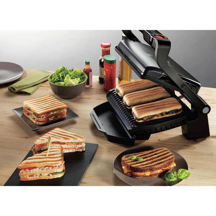 GRILL TEFAL GC712834 OPTIGRILL+ BLK AUTOMATIC PROGRAMS, BLACK, 2000 W