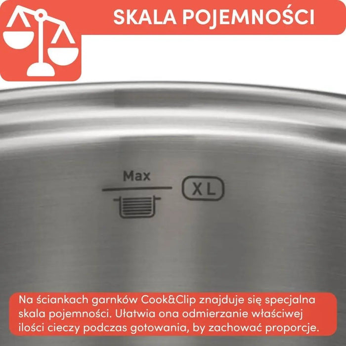 Zestaw garnków TEFAL Cook & Clip 10 elem. G723SA74