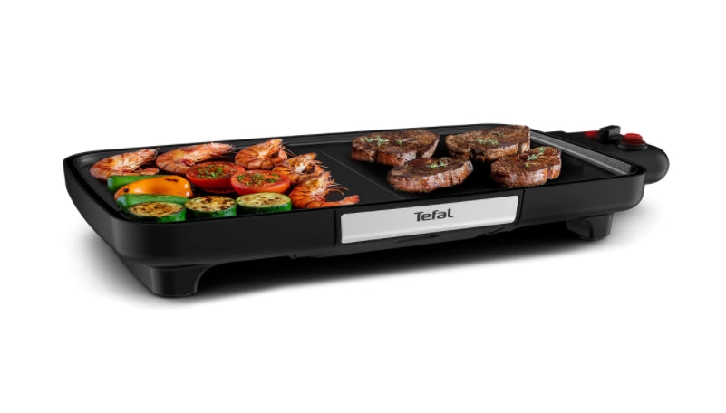 Tefal CB641810, Plancha Booster, 2200 W, Power Boost, Adjustable thermostat, Non-stick surface Tefal Resist +, Thermospot indicator, Black
