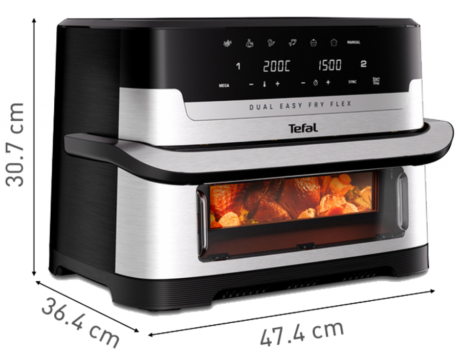 Dual-zone Deep Fryer TEFAL Dual Easy Fry Flex EY922DE0