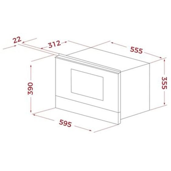 Built-in microwave oven TEKA NEO MS 6220 BIS L SS, 22 l, Inox