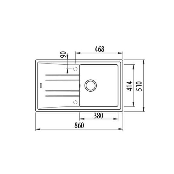 Sink Teka Stone 50 B-TG Gray metallic