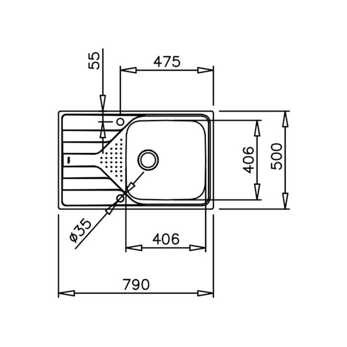 KITCHEN SINK TEKA UNIVERSE MAX SMOOTH LEFT