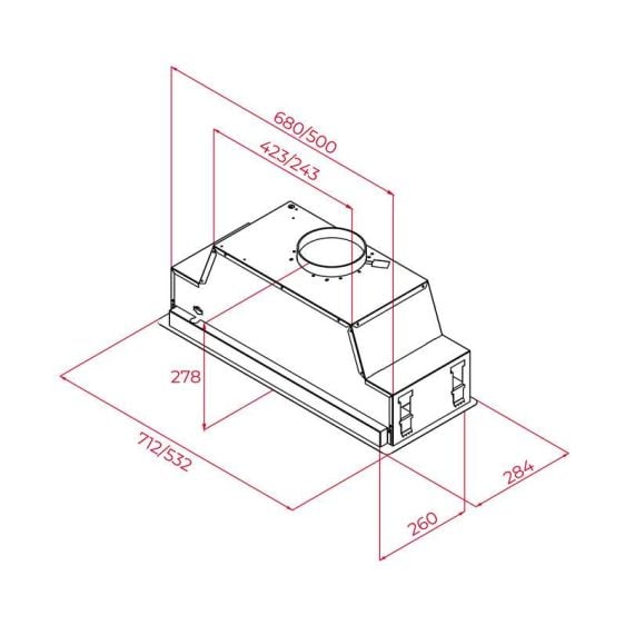 Built-in hood TEKA GFL 57651, 760 m³/h, 50 cm 113100005