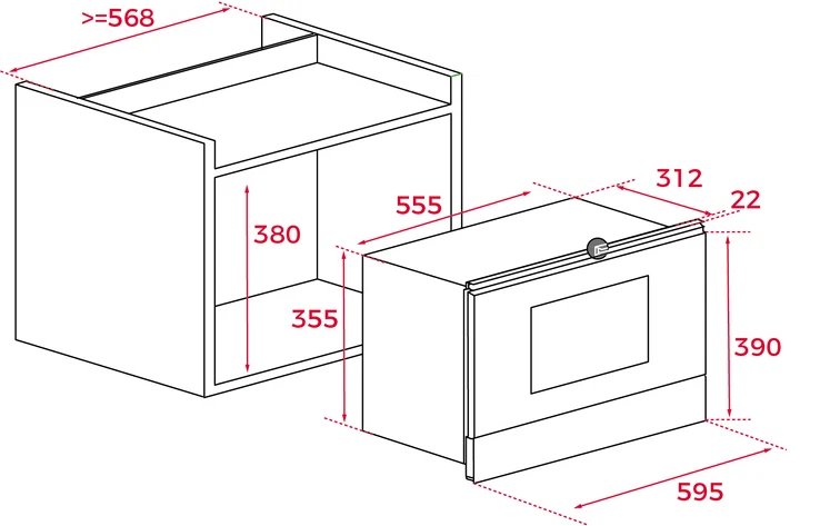 Built-in microwave oven Teka MWR 22 BI VANILLA E.190.VA/ME, 22, Mechanical