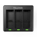 Telesin 3-slot charger + 2 batteries for GoPro Hero 12 / Hero 11 / Hero 10 / Hero 9 - For sports