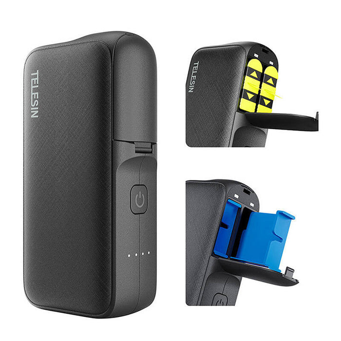 TELESIN charger with powerbank for GoPro Hero 12 / 11 / 10 / 9 / 8 / 7 / 6 / 5 - Powerbanks<<<Energy<<<InnproXML
