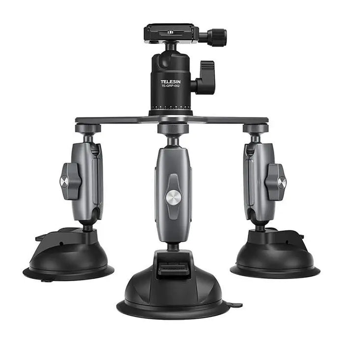 TELESIN Three-Arm Suction Mount - TE-TSB-001 - Straps mounts and holders<<<Mounts<<<Tripods<<<Selfie