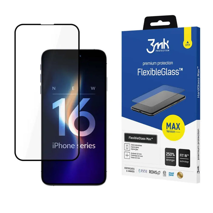 Tempered glass 3mk FlexibleGlass Max for iPhone 16 Pro - Cell phone tempered glass<<<HurtelXML