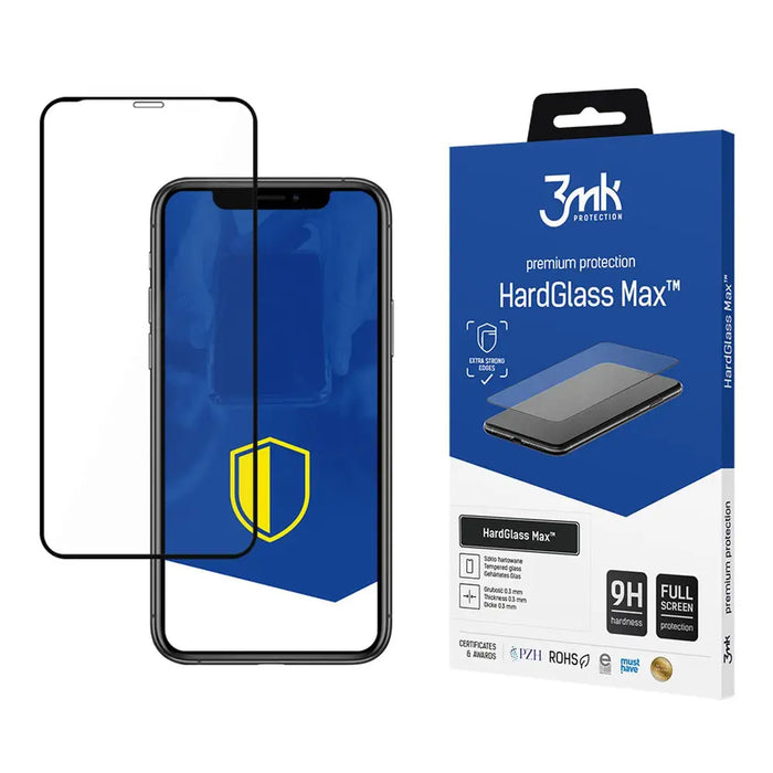 Tempered glass 3mk HardGlass Max Black for Apple iPhone X / XS / 11 Pro - *Kategoria tymczasowa<<<HurtelXML