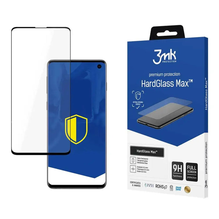 Tempered glass 3mk HardGlass Max FingerPrint for Samsung Galaxy S10 - Cell phone tempered glass<<<HurtelXML