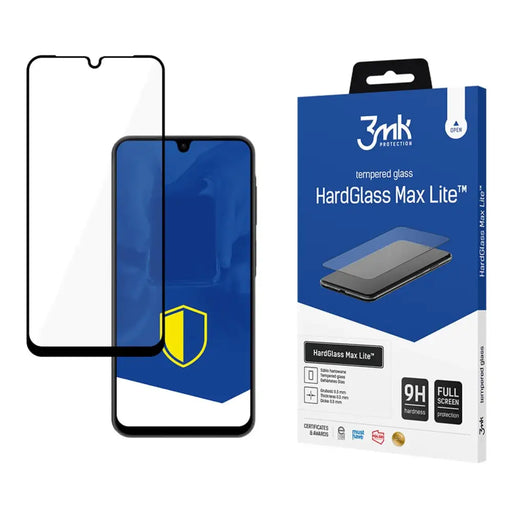 Tempered glass 3mk HardGlass Max Lite Black for Samsung Galaxy A26 5G - Cell phone tempered glass<<<HurtelXML