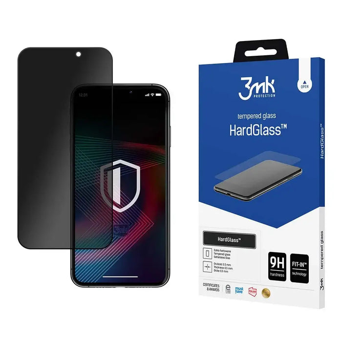 Tempered Glass for iPhone 14 Pro Max 9H Privacy Anti Spy Series 3mk HardGlass Max Privacy - Cell phone tempered