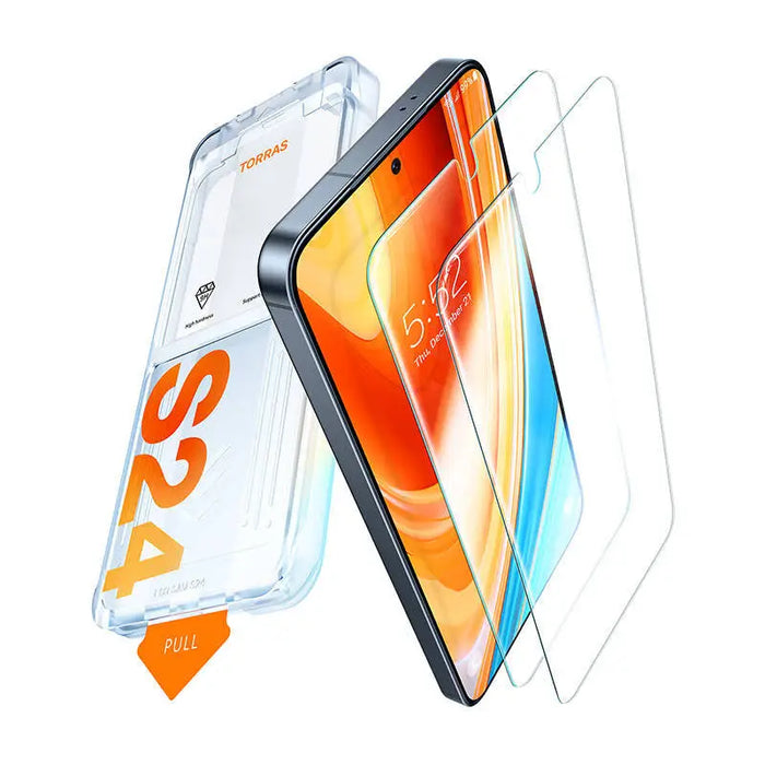 Tempered glass for Samsung S24 Ultra Torras Install Master - For smartphones<<<Tempered glass and screen