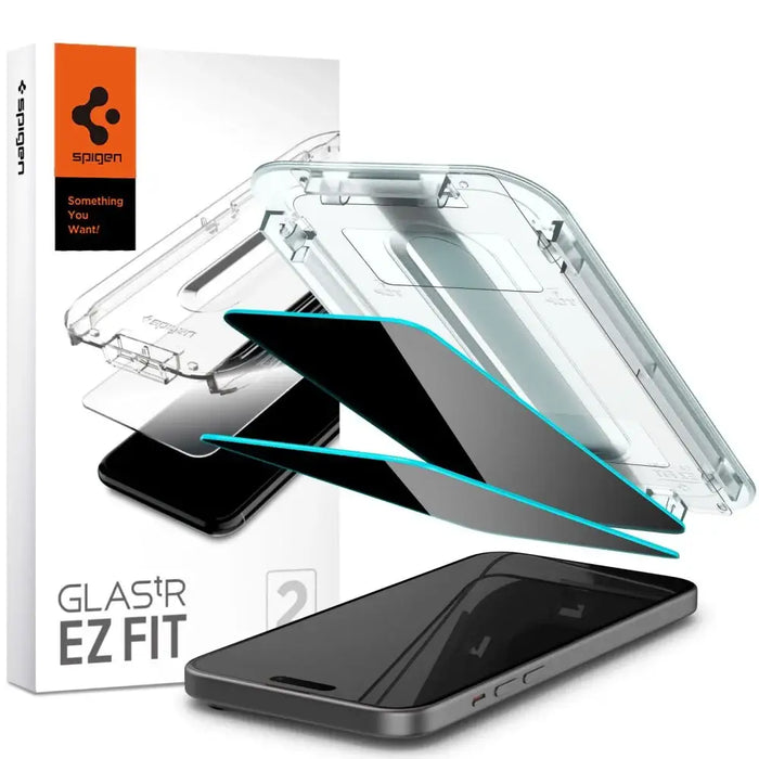 TEMPERED GLASS Spigen GLAS.TR ”EZ FIT” 2-PACK IPHONE 15 PLUS / 16 PLUS PRIVACY - Cell phone tempered glass<<<HurtelXML