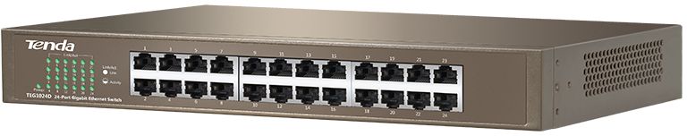 Tenda 24-port Gigabit Ethernet Switch Unmanaged Blue