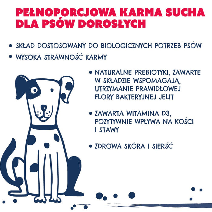 TEO Rich in beef - dry dog food - 9kg