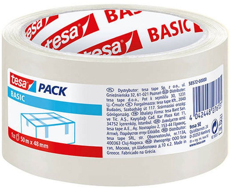 PACKAGING TAPE TRANSPARENT 50X48 MM TESA