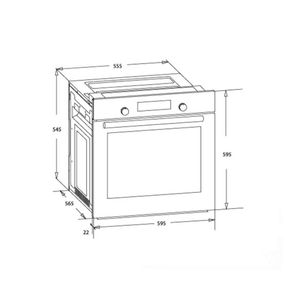 Built-in oven TESLA BO300SB, 56 l