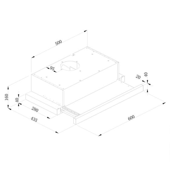 Built-in hood TESLA DT600AX