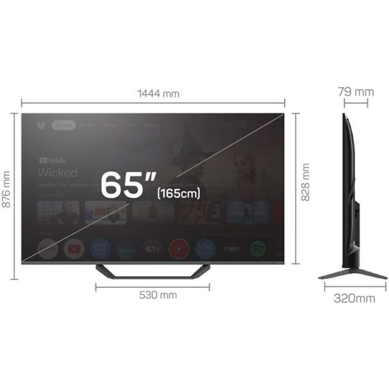 TV TESLA Q65E655GUS, 65"(165cm), 4K Ultra HD, Google TV