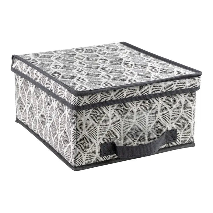 TEXTILE BOX WITH LID MAXHOME 30X28X15 CM. BRAID - Кутии<<<Декорации<<<Мебели и интериор<<<Praktiker