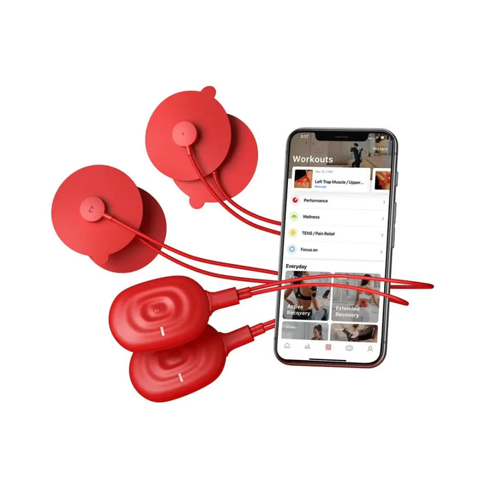 Theragun PowerDot 2.0 Duo electronic muscle stimulator Electrodes unit Red - ElectrostimulatorsFIR-ELE<<<Physiotherapy
