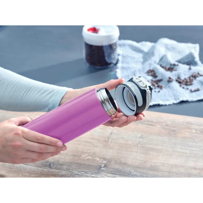 Thermal mug Leifheit Flip 600 ml Purple - Flasks & thermal mugsAGD-TKT<<<Home Appliance - ProductsAGD<<<ActionPL