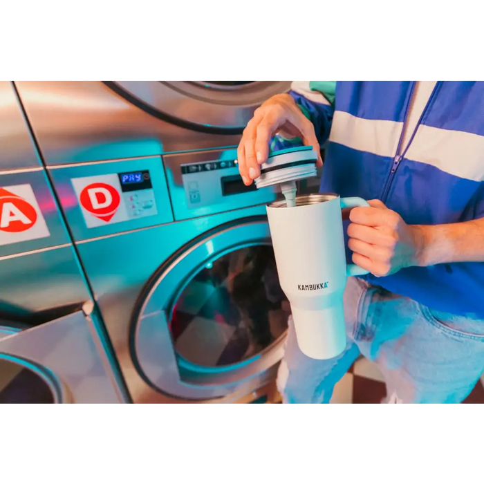 Thermal mug with telescopic straw Kambukka Rio Tumbler 950ml Frosty Coconut - Flasks & thermal mugsAGD-TKT<<<Home