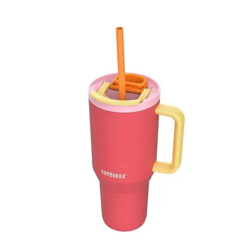 Thermal mug with telescopic straw Kambukka Rio Tumbler 950ml Pink Papaya - Flasks & thermal mugsAGD-TKT<<<Home