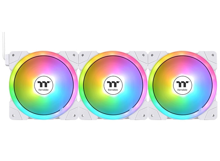 Thermaltake SWAFAN EX12 ARGB PC Cooling Fan TT Premium Edition 3 Fan Pack White