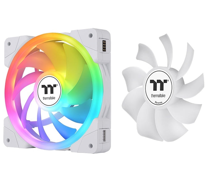 Thermaltake SWAFAN EX14 ARGB PC Cooling Fan TT Premium Edition 3 Fan Pack White