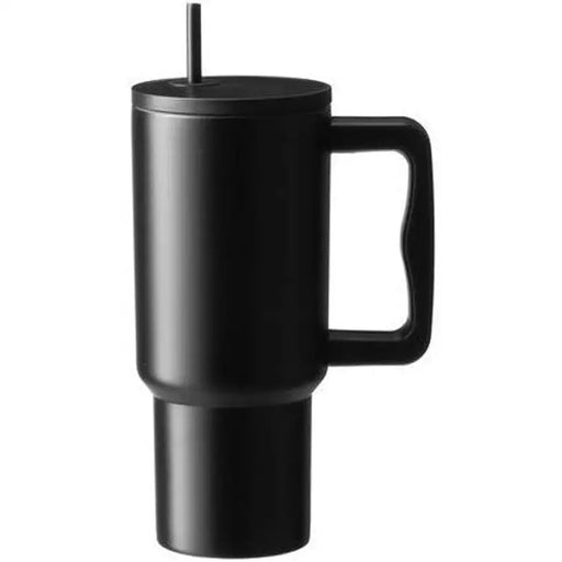 THERMO MUG WITH HANDLE AND STRAW 900ML BLACK MAKU - Кани гарафи и бутилки<<<Домашни потреби<<<Кухня<<<Praktiker
