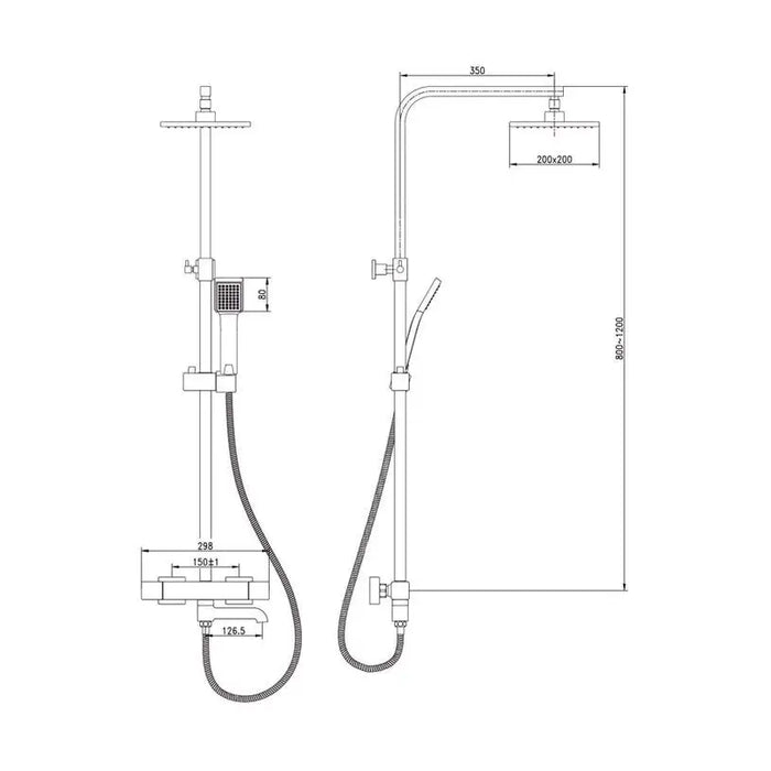 THERMOSTATIC SHOWER SYSTEM INTER CERAMIC MATILDA 6401C - Душ системи колони<<<Смесители и