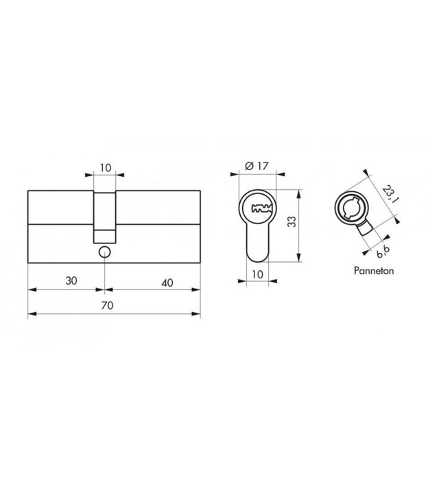 CARTRIDGE EURO PROFILE 30/40MM SERRUPRIX